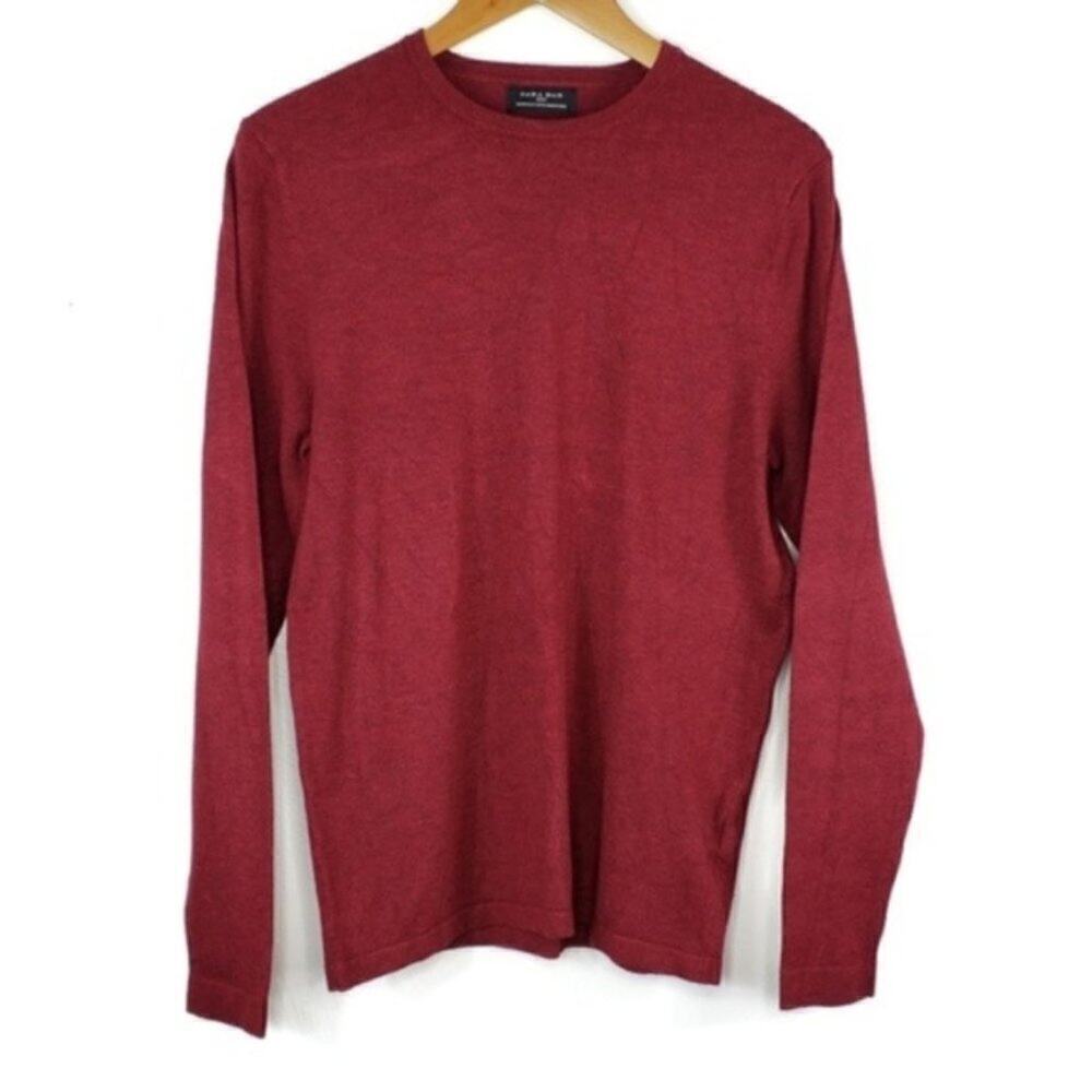 Zara Man Basic Crew Neck Long Sleeve Knit Pullover Sweater Size M